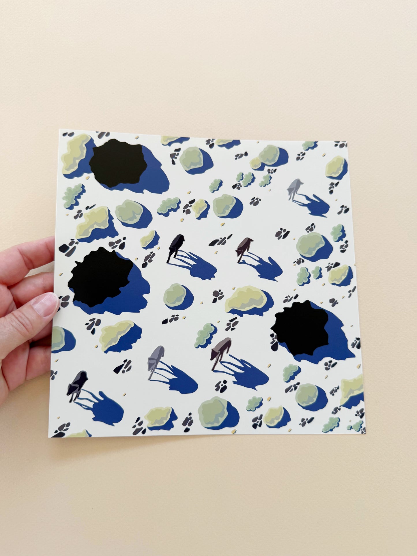 AH. Wolves traveling print