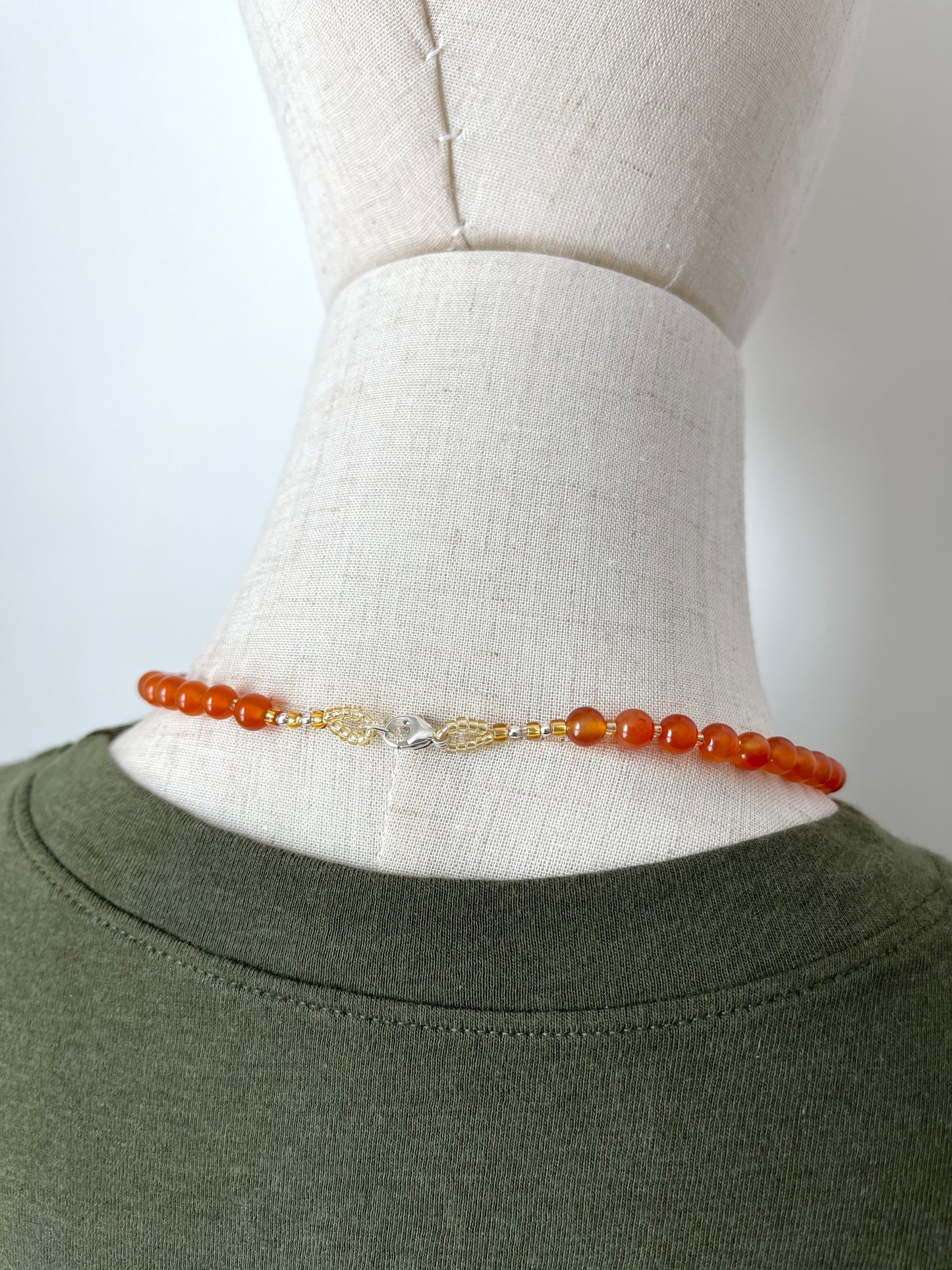 AD. Necklaces that harmonize with my Orange & Green Lattice Scarf & Earrings