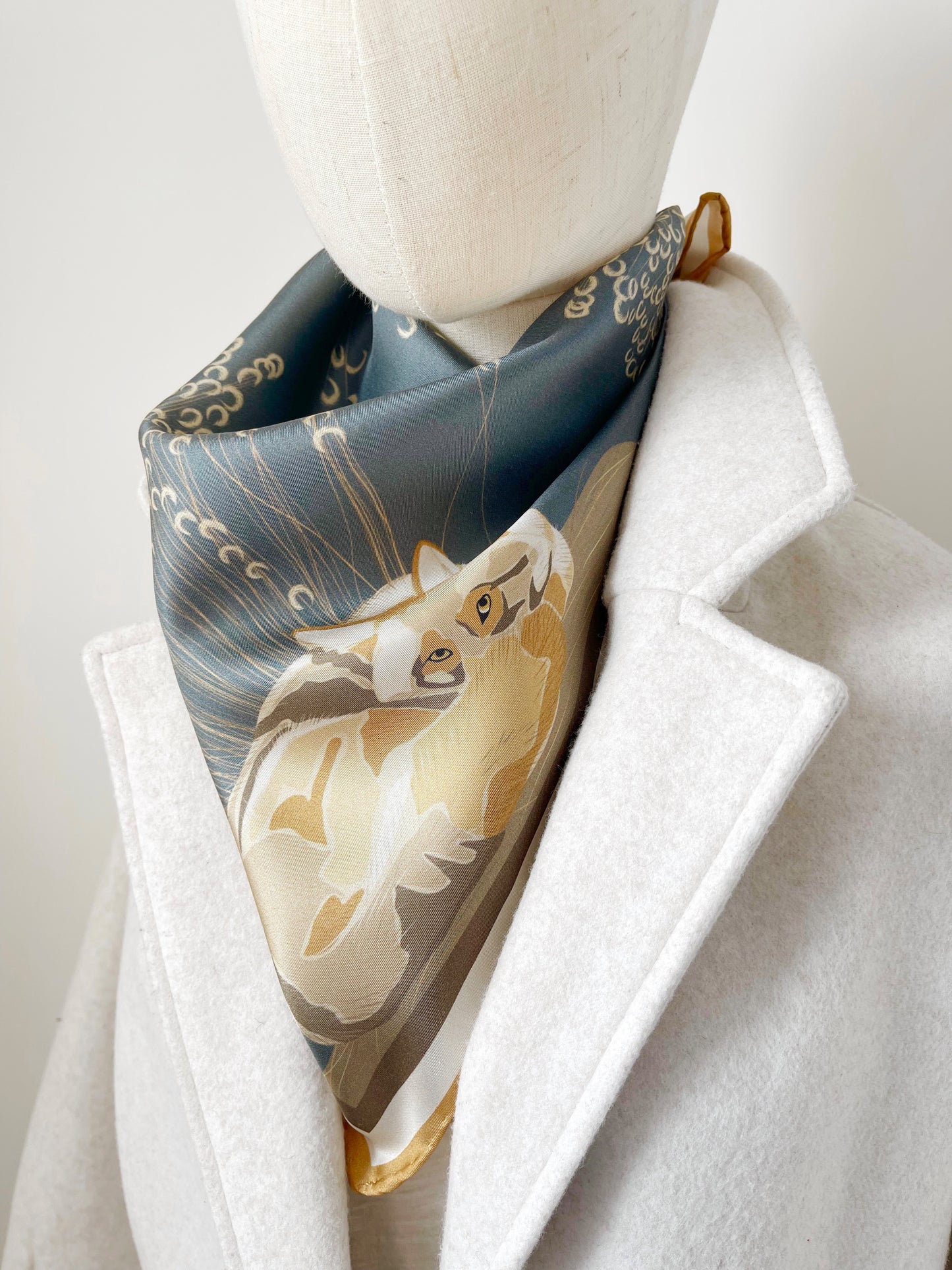 A. Made to order Silk Scarves July Delivery New Mexico Fauna
