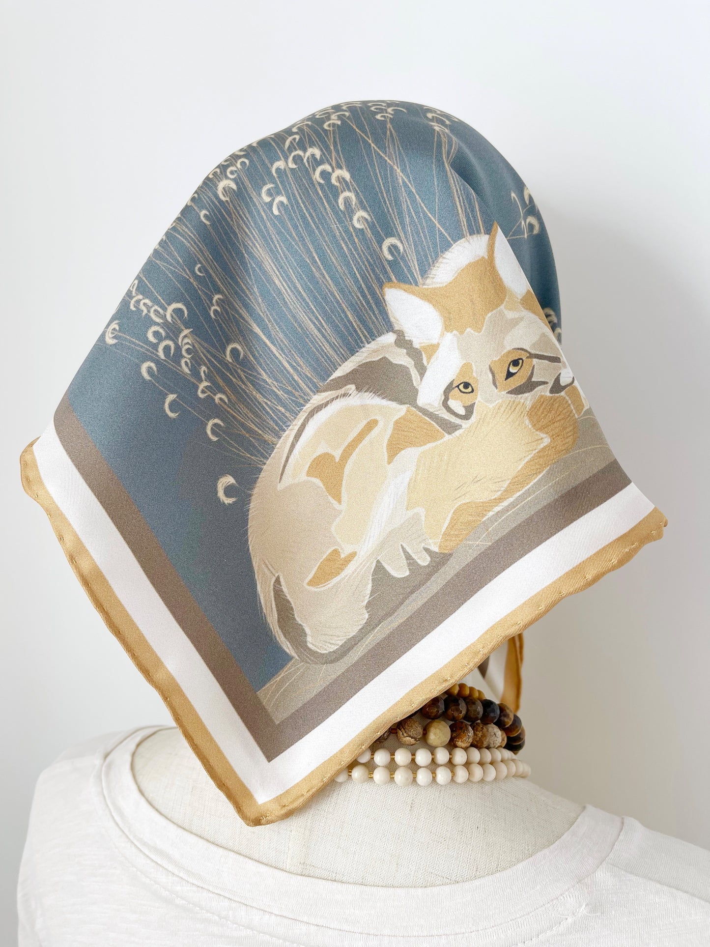 A. Made to order Silk Scarves July Delivery New Mexico Fauna