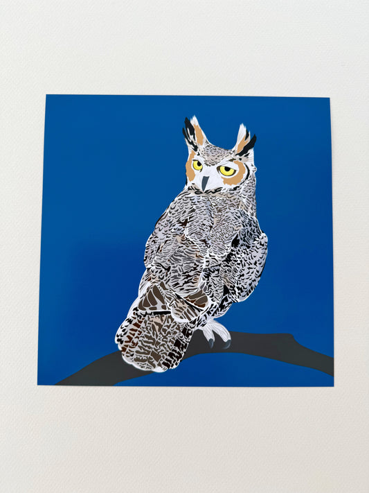 AB. Great Horned Owl print