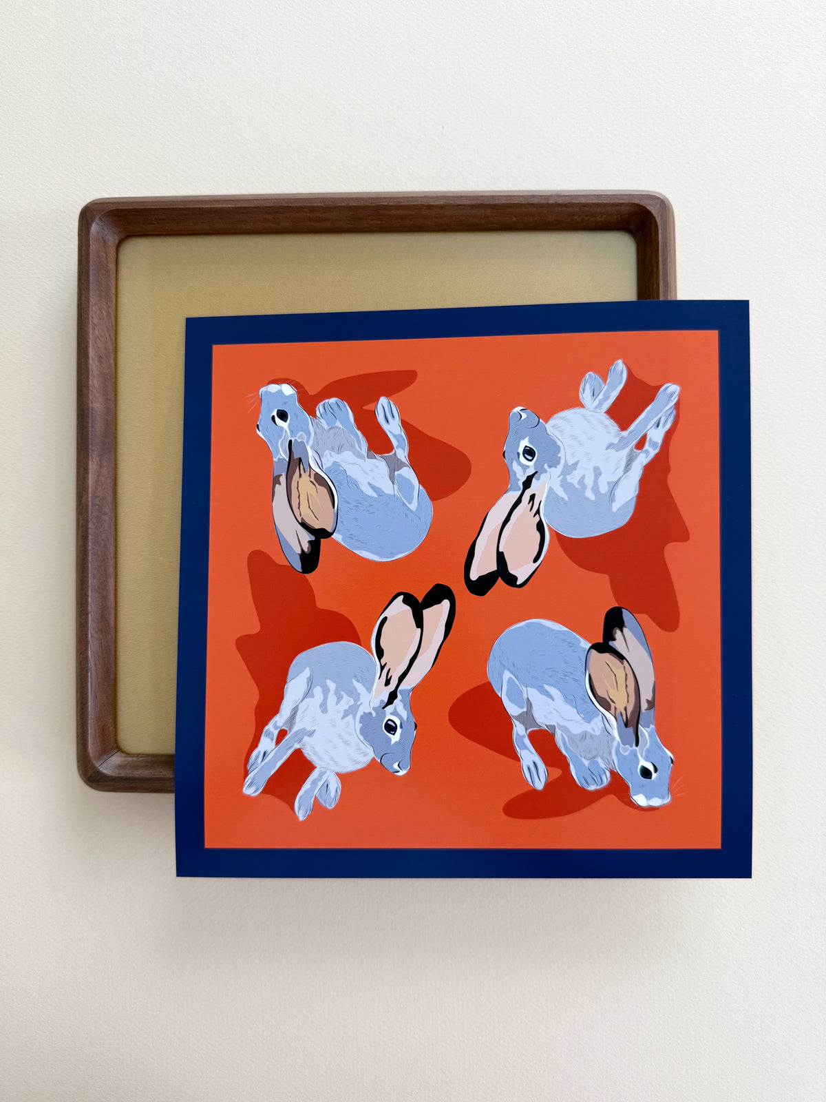 AE. Jackrabbits Four Corner Repeat on Orange Print