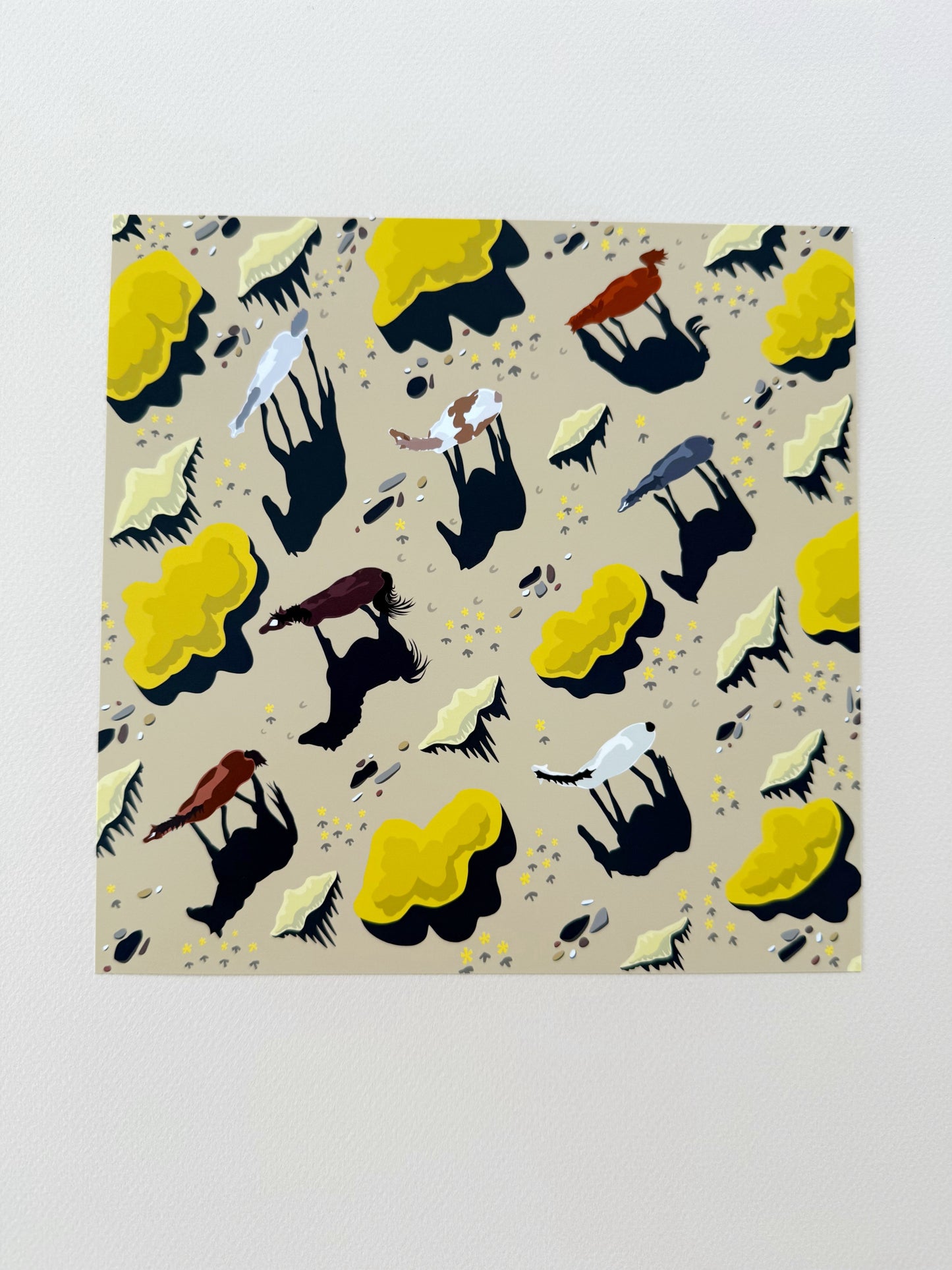 AH. Horses traveling print