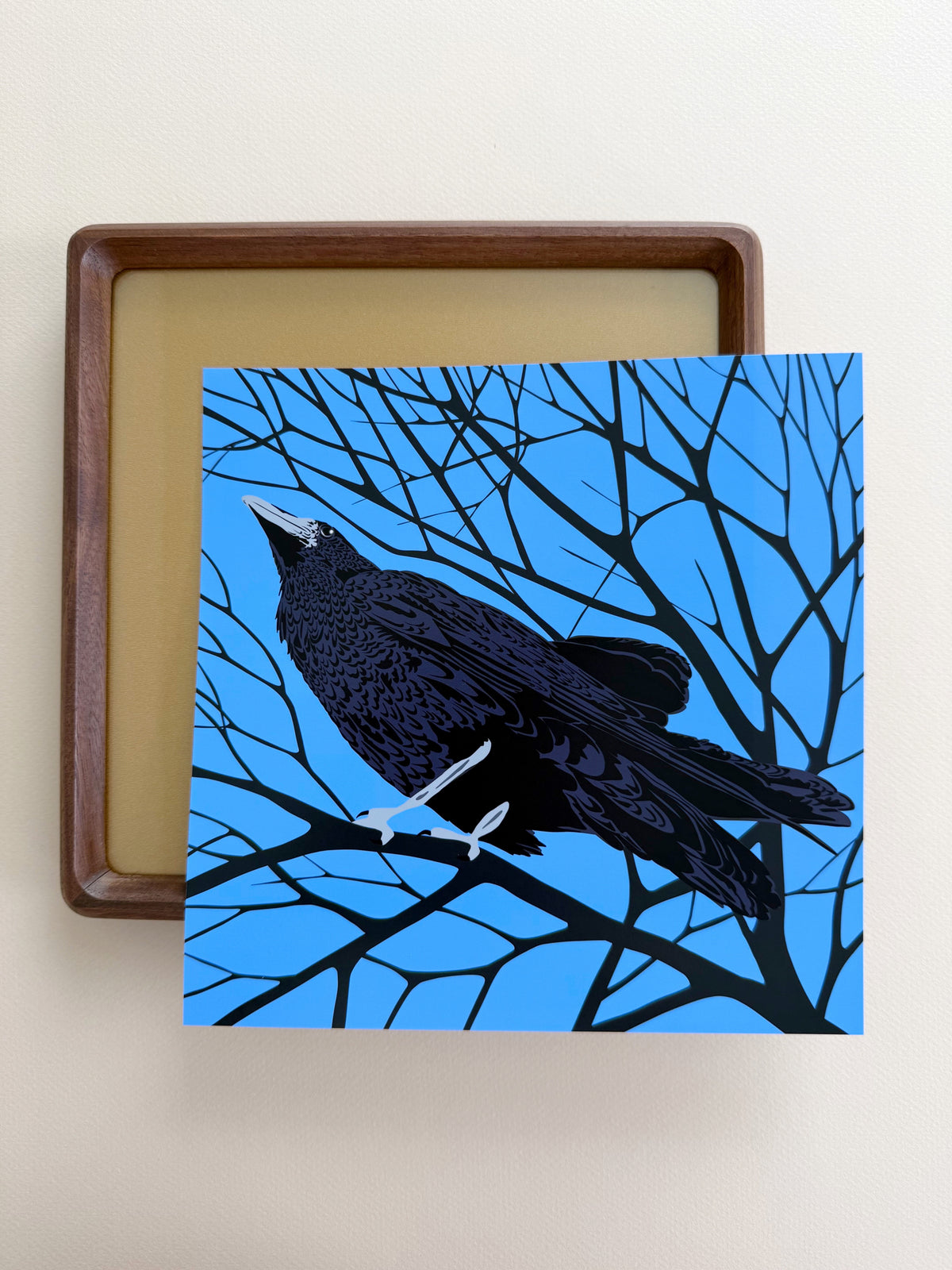 AB. Raven in Tree Branches print