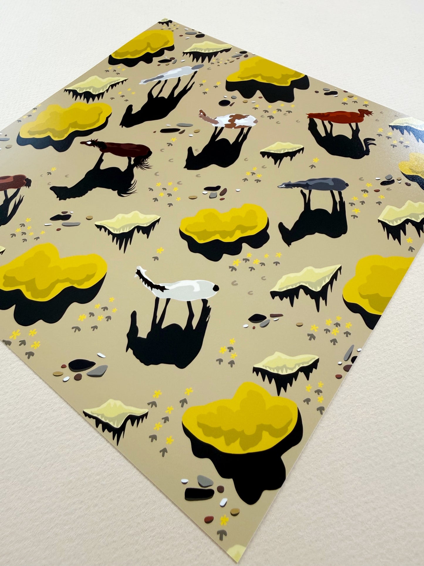 AH. Horses traveling print