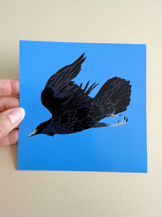 AB. Raven Flying Print
