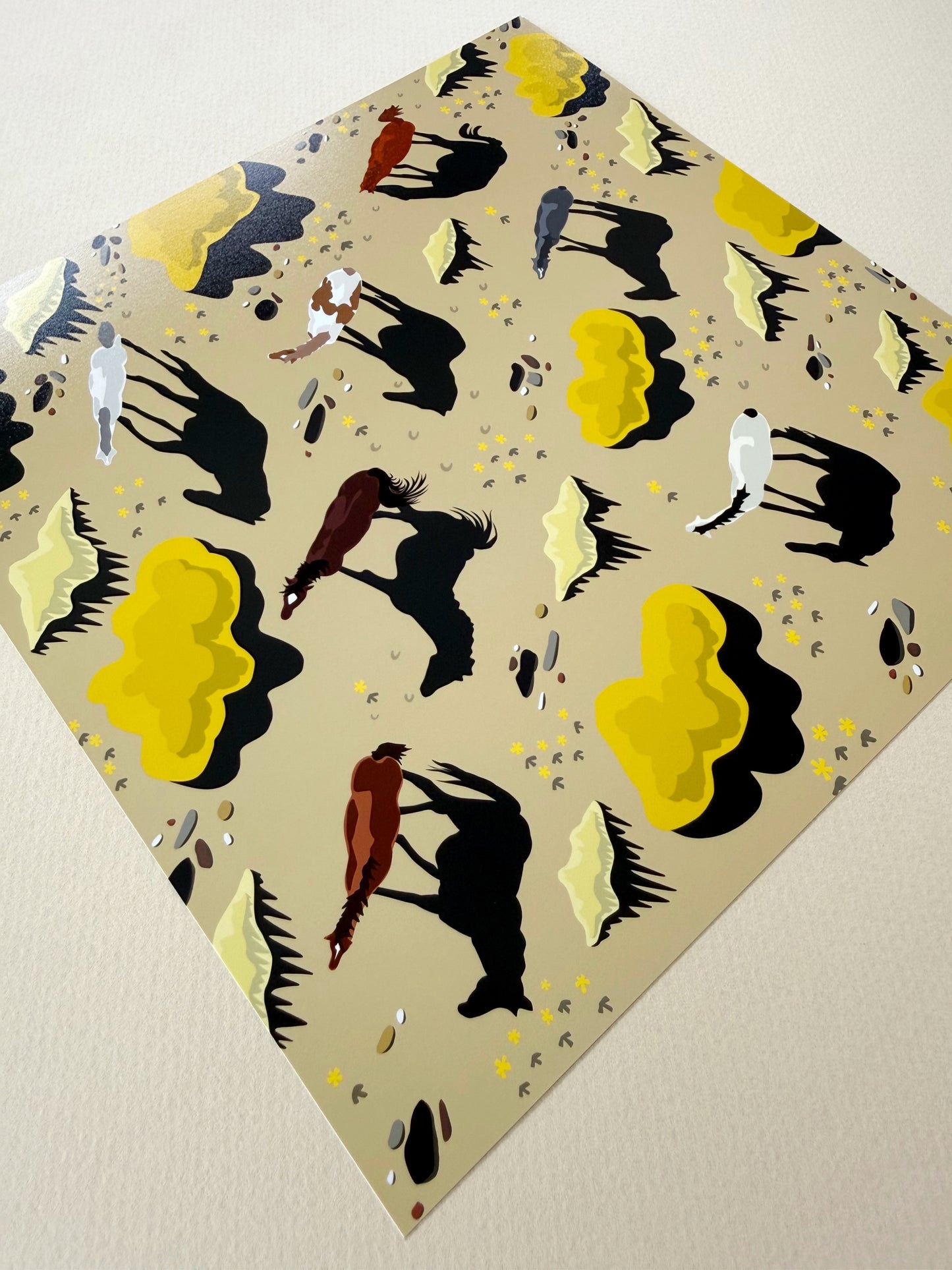 AH. Horses traveling print