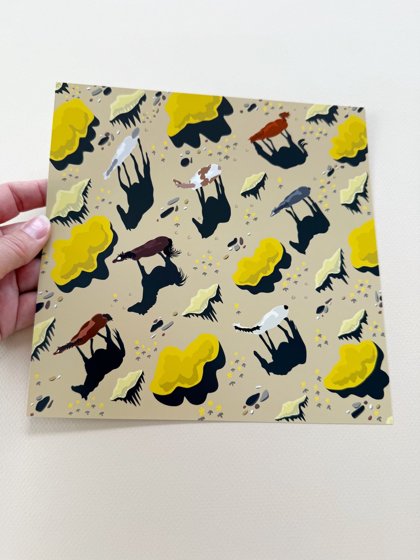 AH. Horses traveling print