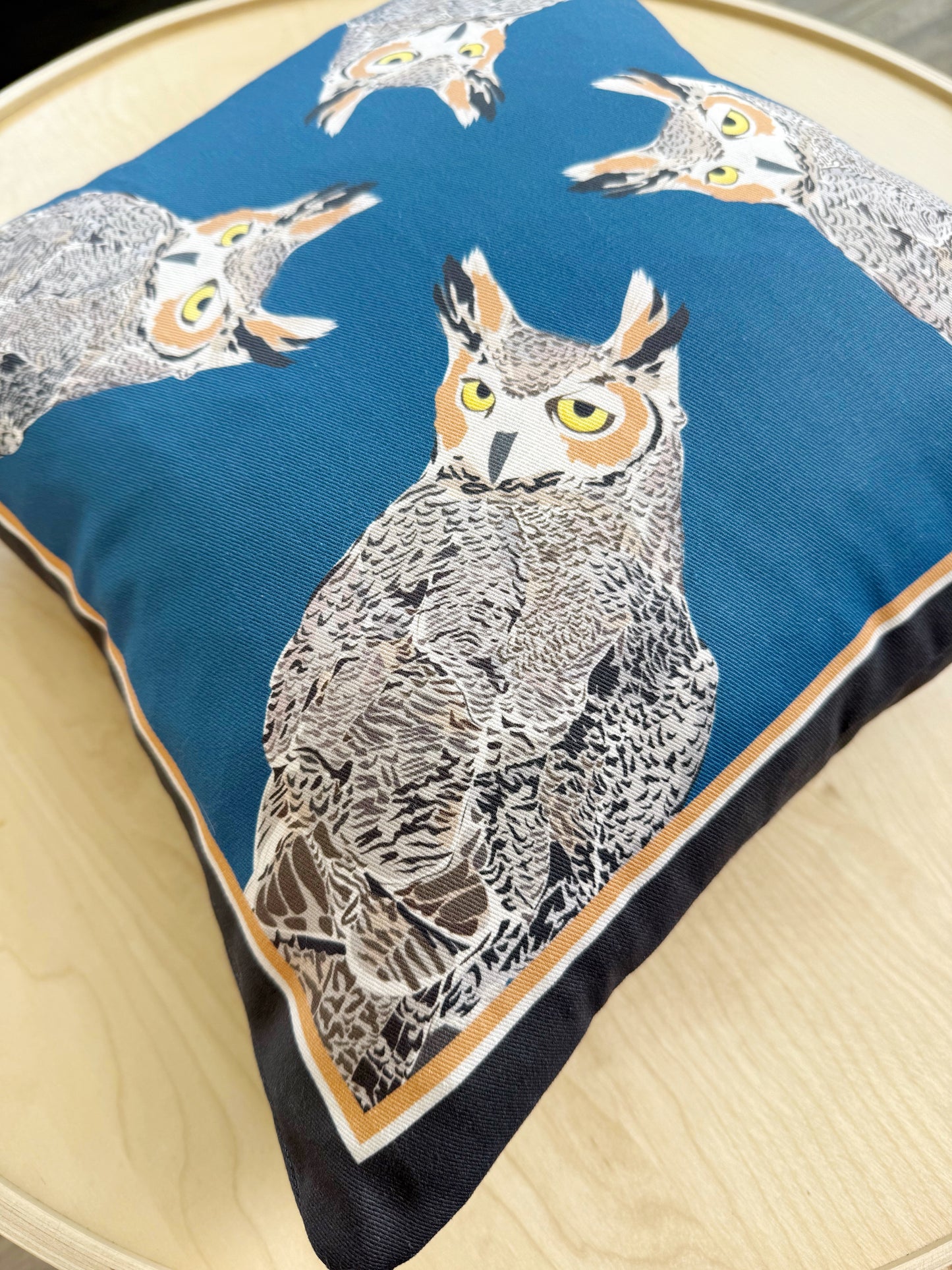 A. Great Horned Owl 15” Throw Pillow