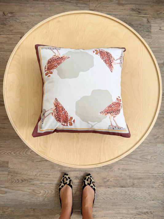 AA. Burrowing Owl 15” Throw Pillow