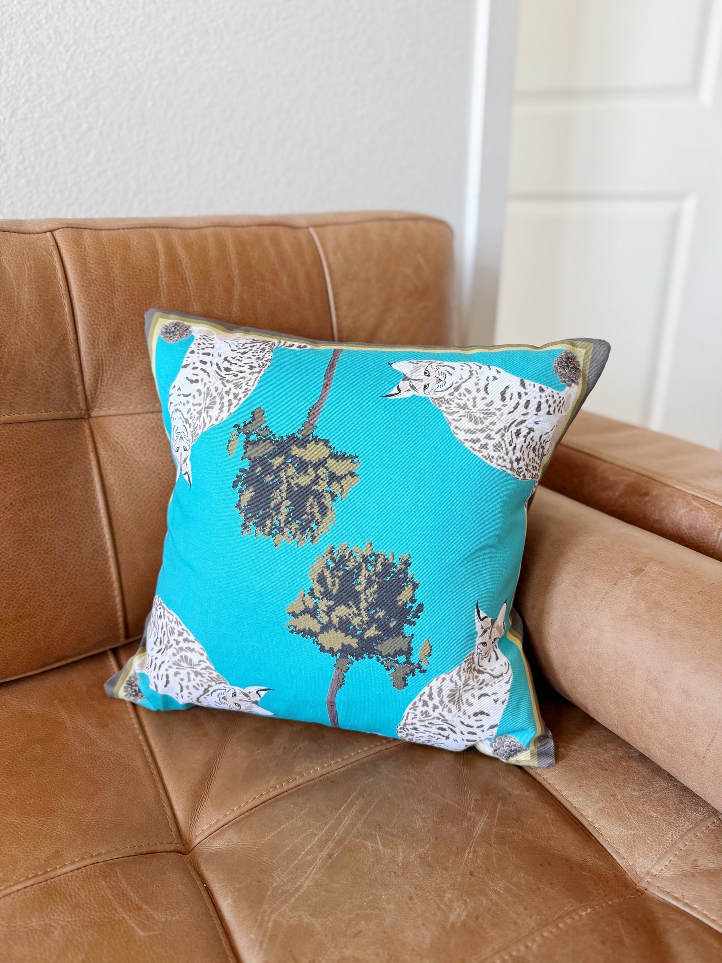 AA. Bobcat 15” Throw Pillow